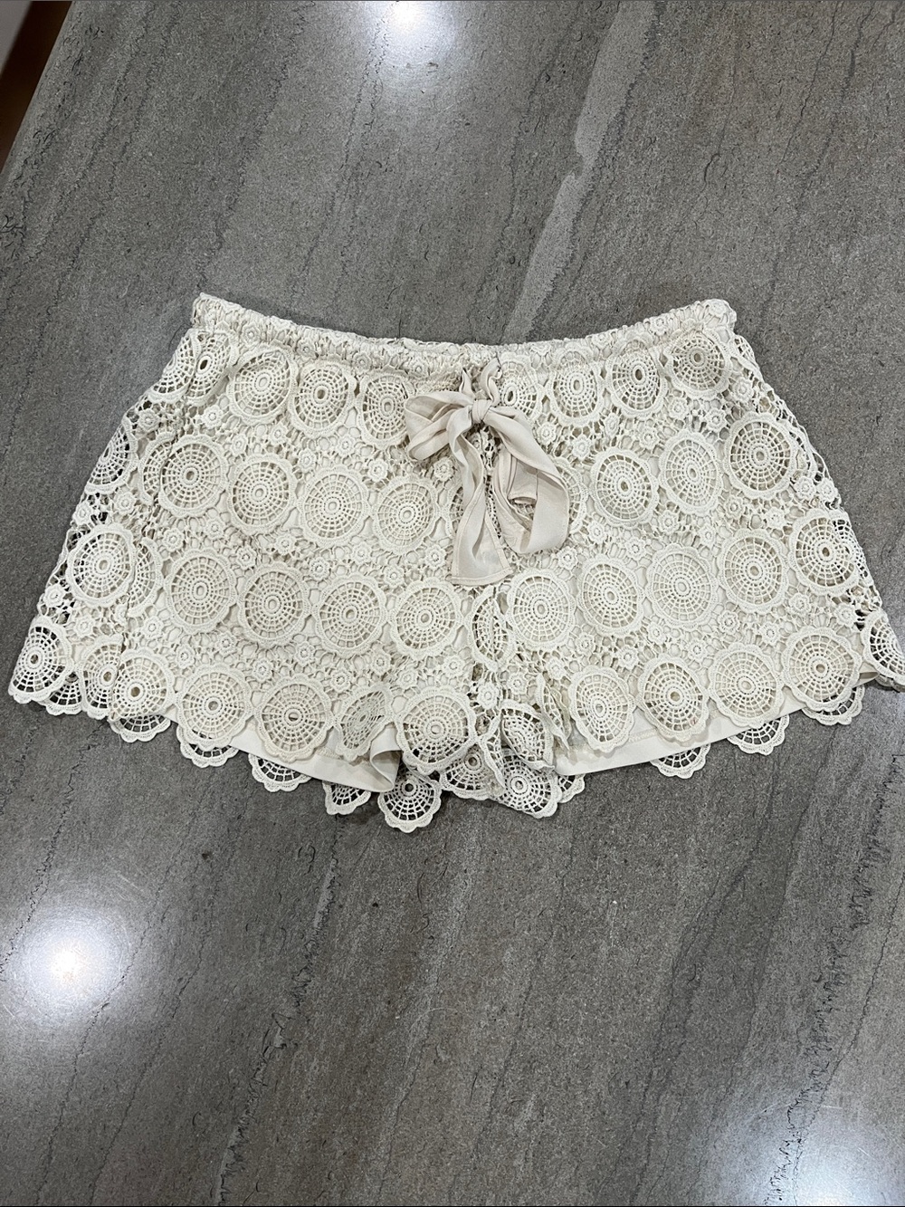 Boho hippie crochet shorts